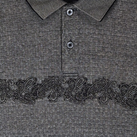 Vintage 90s IZOD Double Mercerized Cotton Polo Shirt Men's L Gray Y2K - Picture 4 of 13